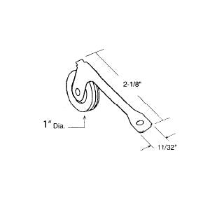 Roulette pour porte moustiquaire 1″