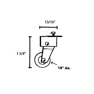 Roulette pour porte moustiquaire 1-3/4″