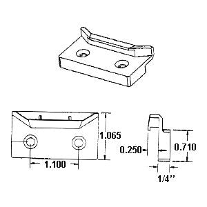 Gâche 1/4″